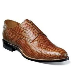 Madison Stacy Adams  Anaconda Print Leather Shoes Tan 00055-240 US size 10D